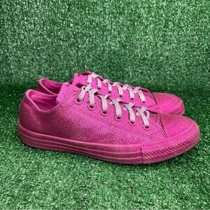 Converse Chuck Taylor All Star Pink Glitter Sneakers Womens Size 9